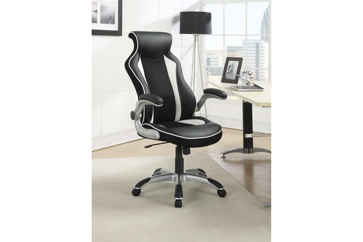 Dustin Adjustable Height Office Chair Black And Silver