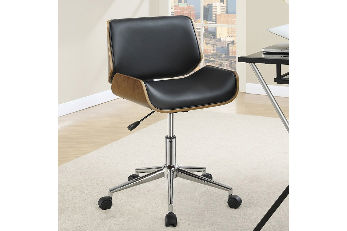 Addington Adjustable Height Office Chair Black And Chrome