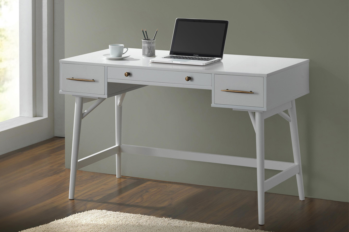 Mugga 3-Drawer Writing Desk White