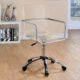 Amaturo Office Chair With Casters Clear Acrylic And Chrome