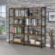 Analiese 4-Shelf Open Bookcase Antique Nutmeg