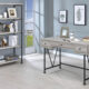 Analiese 3-Drawer Writing Desk Grey Driftwood And Black