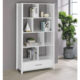 Dylan Contemporary Rectangular 8-Shelf Bookcase High Gloss White