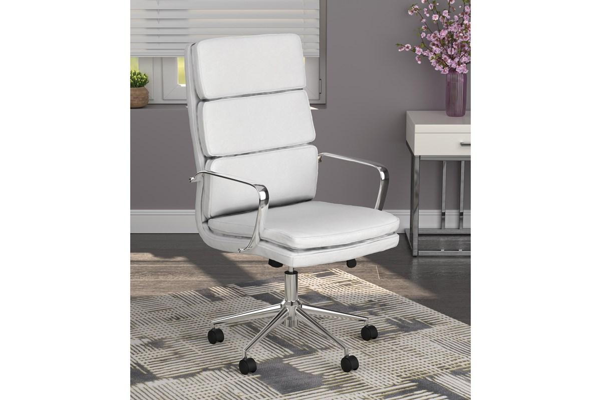 Ximena High Back Upholstered Office Chair White