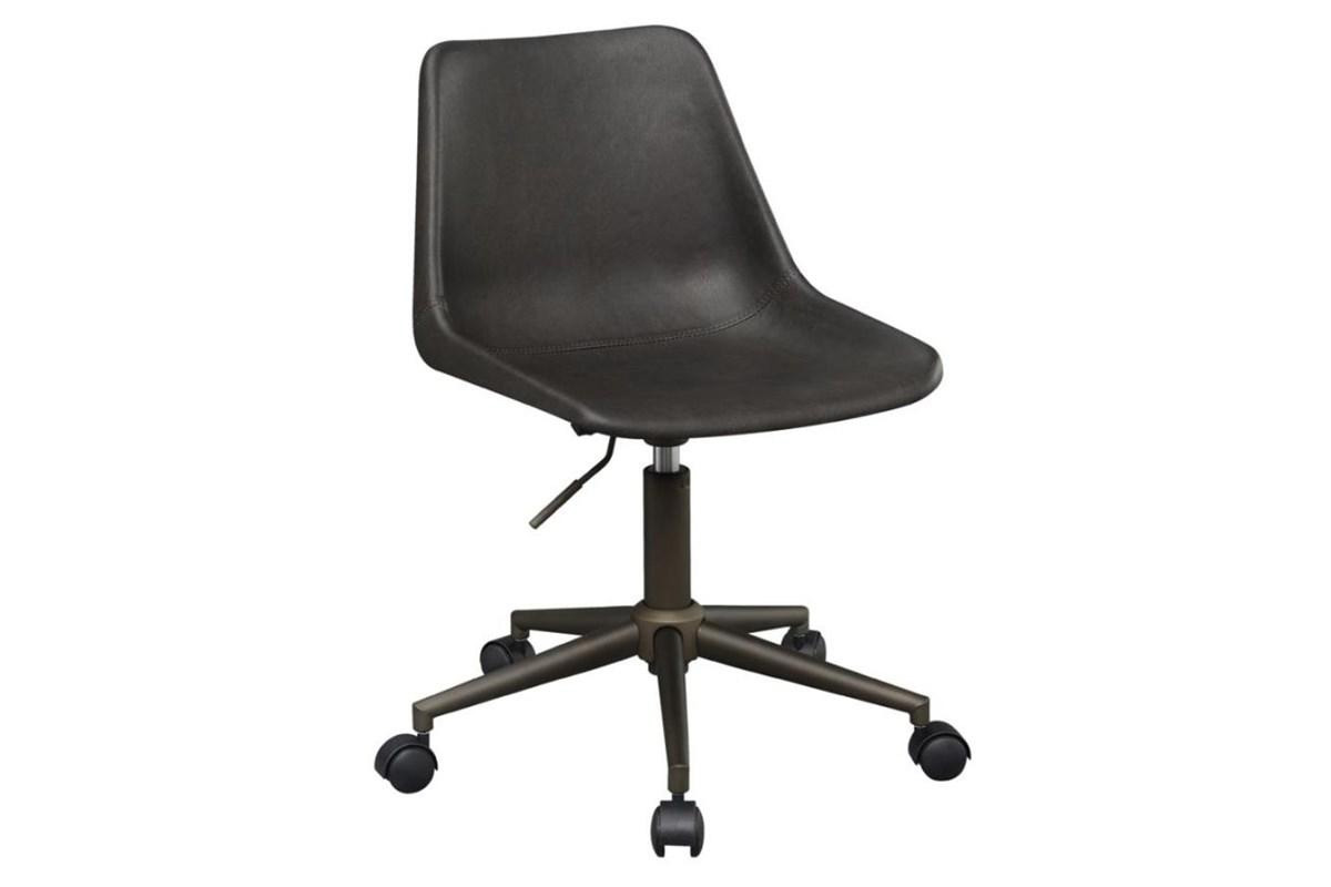 Carnell Adjustable Height Office Chair With Casters Brown And Rustic Taupe