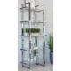 Hartford Glass Shelf Bookcase Chrome