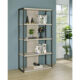 Loomis 4-Shelf Bookcase Whitewashed Grey