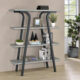 Tatum 4-Tier Rectangular Bookcase Cement And Gunmetal