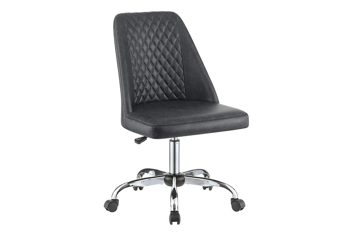 Althea Upholstered Tufted Back Office Chair Grey And Chrome