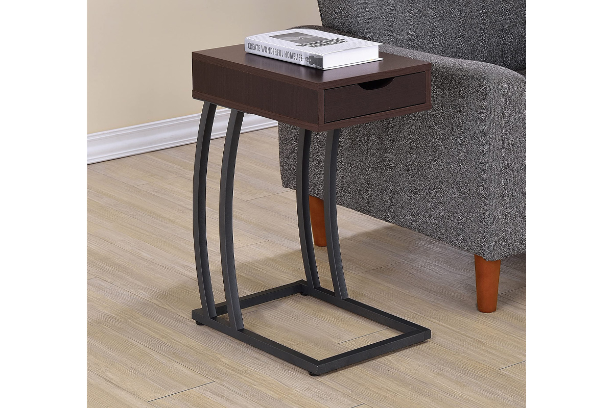 Troy Accent Table With Power Outlet Cappuccino