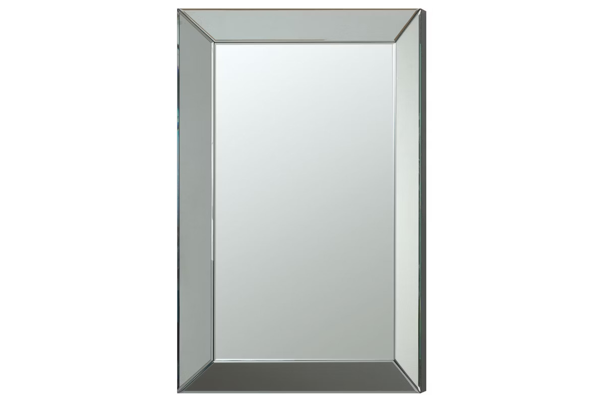 Pinciotti Rectangular Beveled Wall Mirror Silver