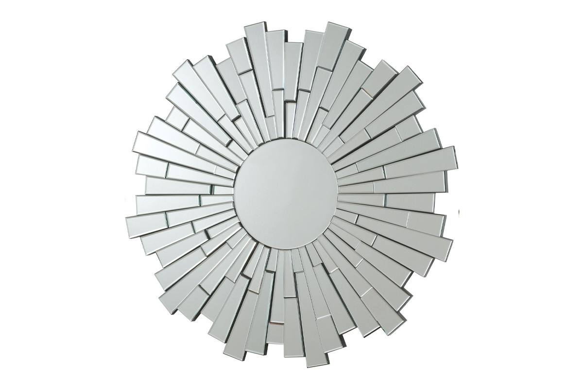 Danika Sunburst Circular Mirror Silver