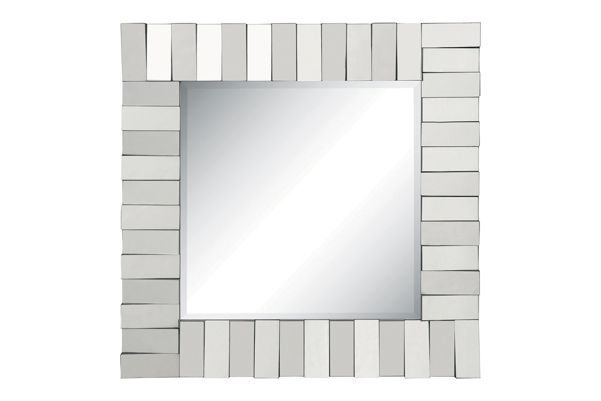 Tanwen Square Wall Mirror With Layered Panel Silver