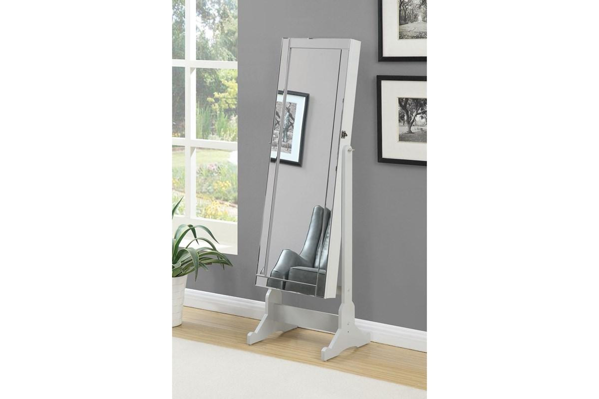 Yvonne Storage Jewelry Cheval Mirror Grey