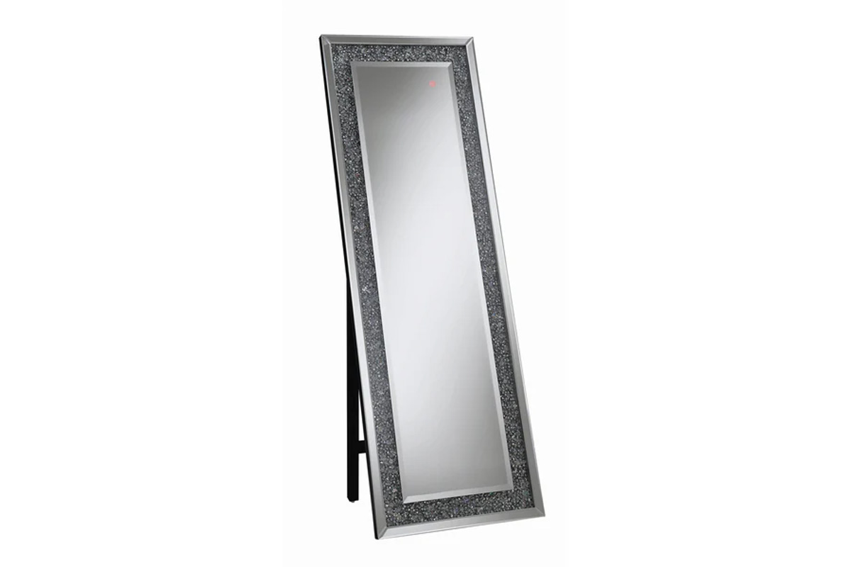 Rollins Rectangular Floor Mirror Black