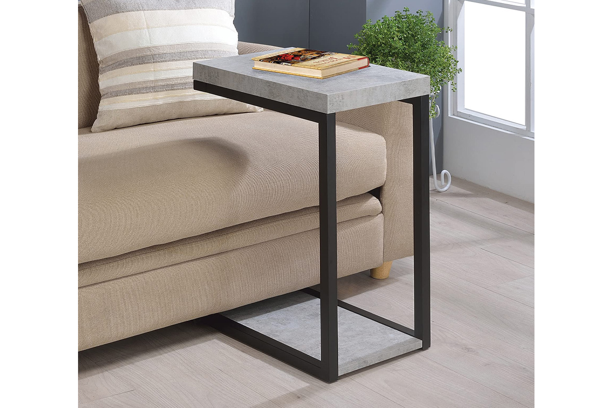 Beck Snack Table Cement And Black