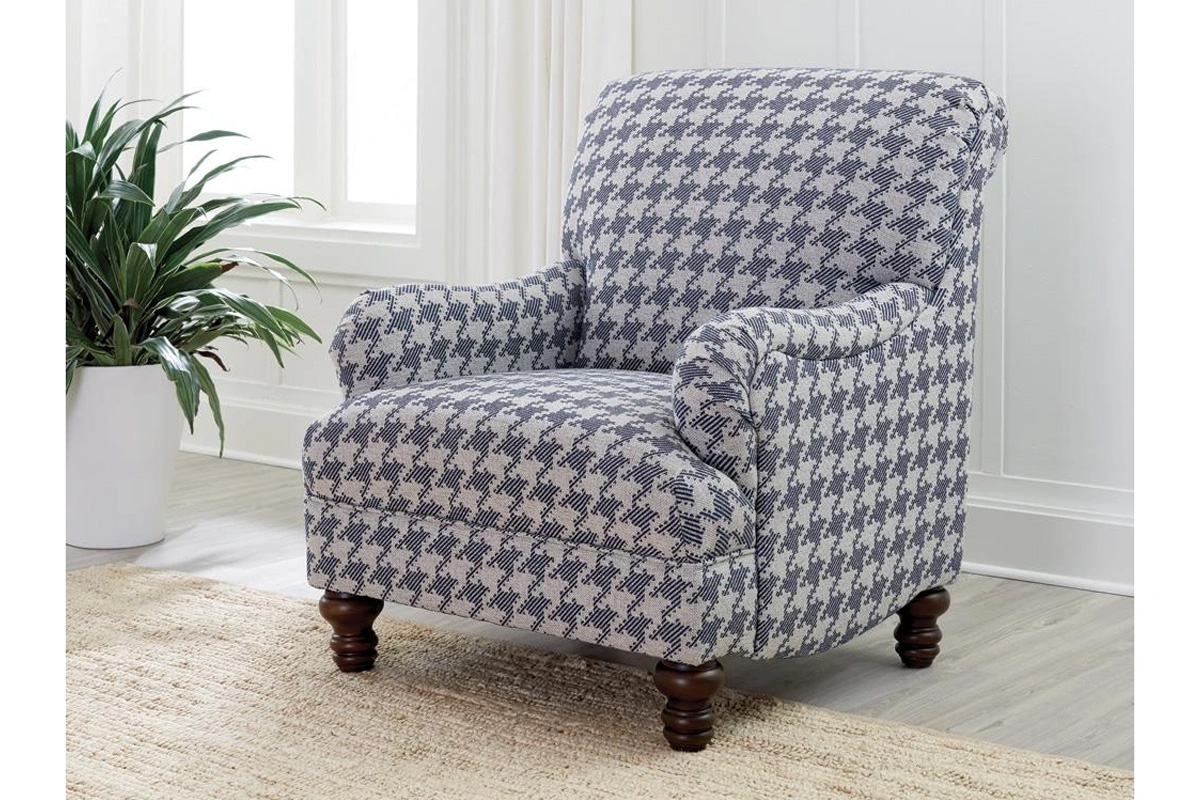 Glenn Upholstered Accent Chair Modern Farmhouse Blue