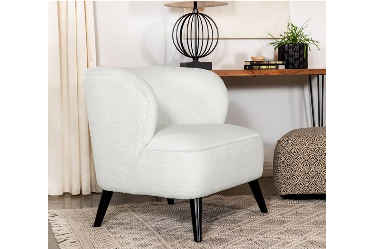 Alonzo Upholstered Track Arms Accent Chair Natural