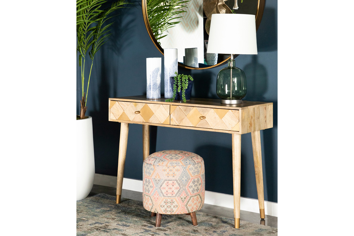 Alyssum Rectangular Storage Console Table Natural