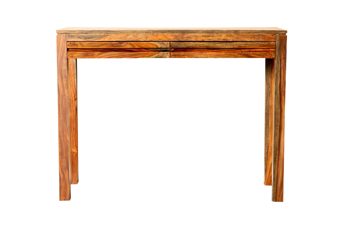 Jamesia Rectangular 2-Drawer Console Table Warm Chestnut