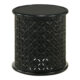 Krish 18-Inch Round Accent Table Black Stain