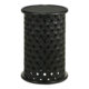 Krish 24-Inch Round Accent Table Black Stain