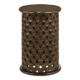 Krish 24-Inch Round Accent Table Dark Brown