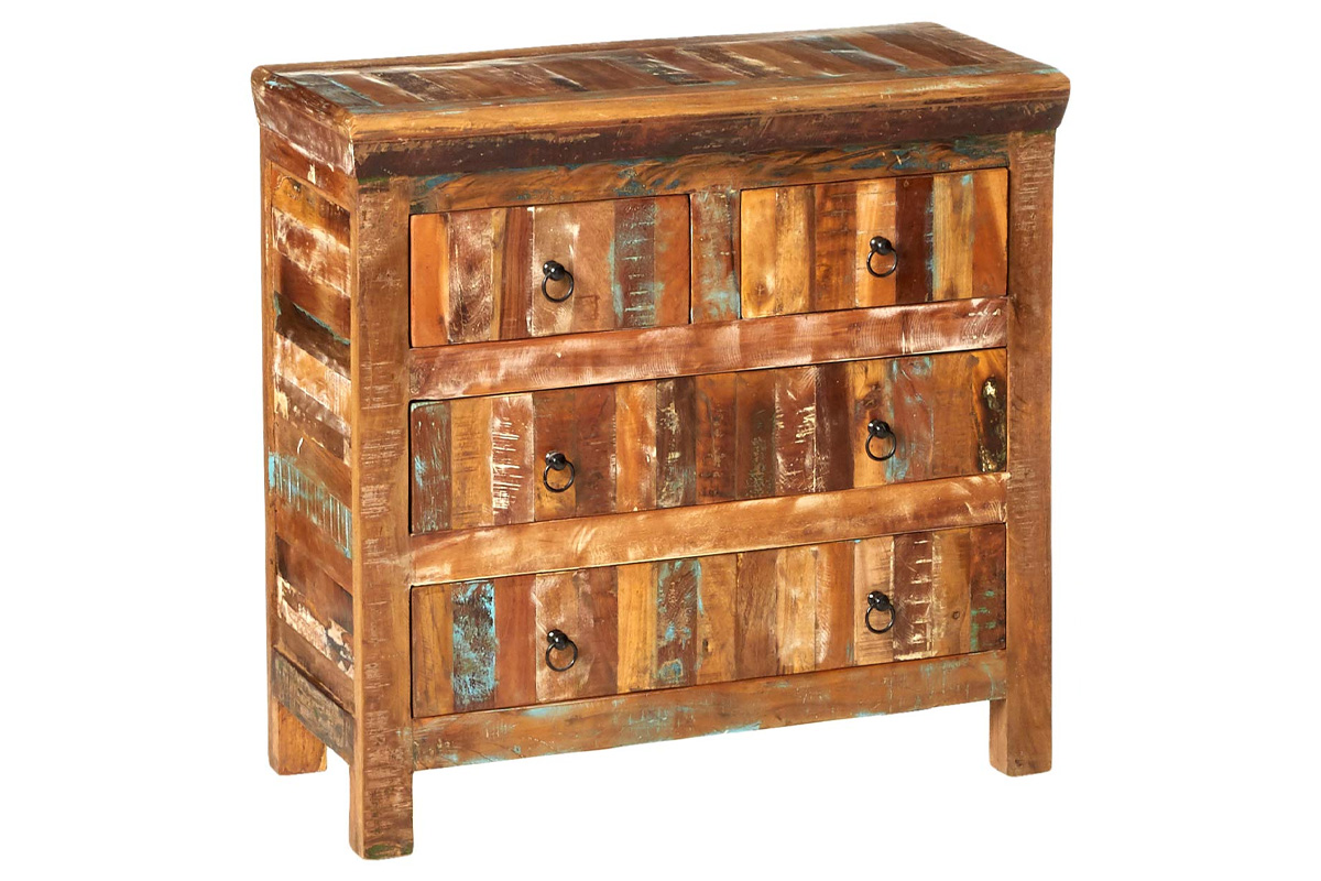 Harper 4-Drawer Accent Cabinet Reclaimed Wood