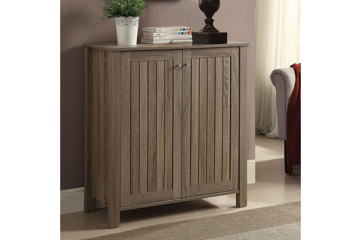 Marisa 4-Shelf Shoe Cabinet Dark Taupe