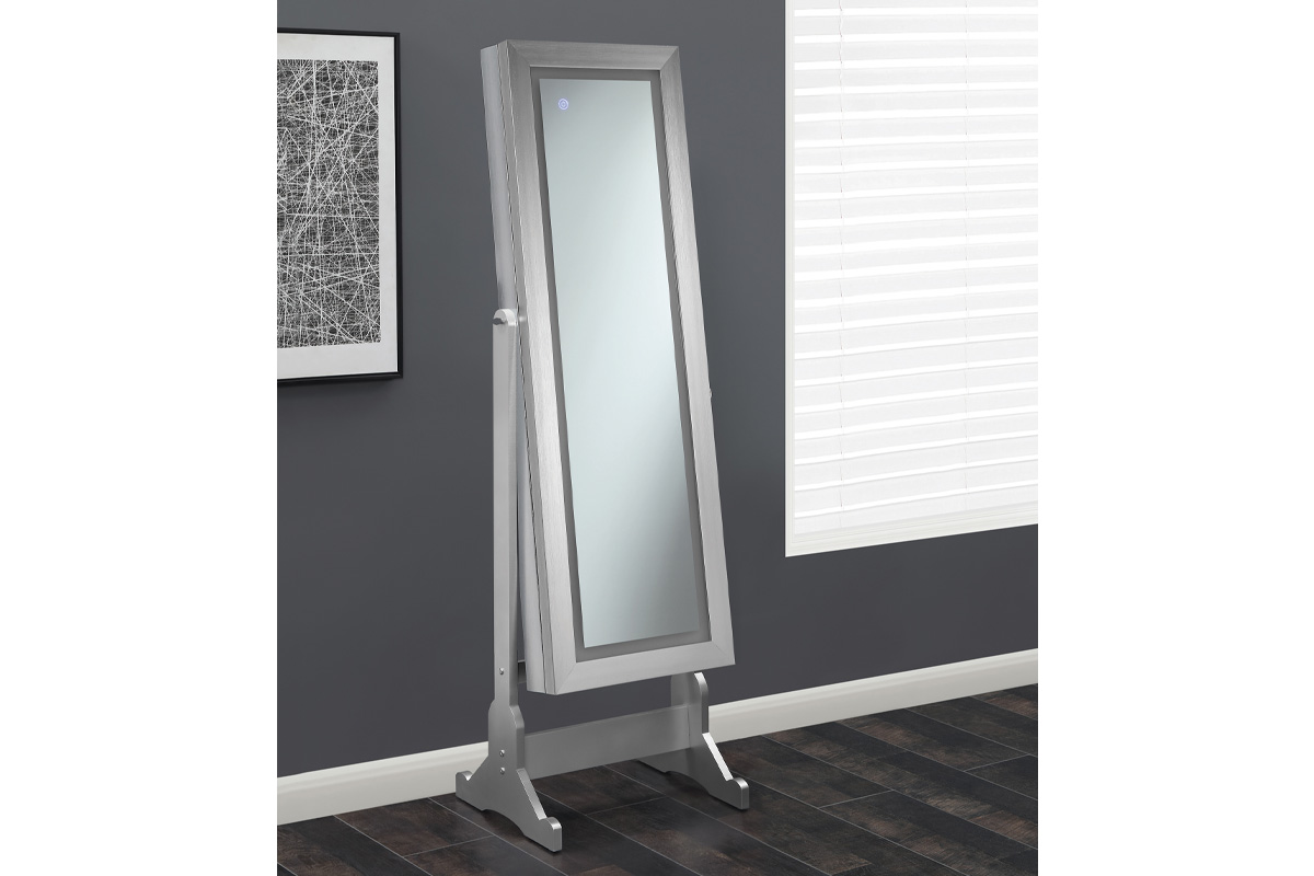 Moore Contemporary Jewelry Cheval Mirror Silver