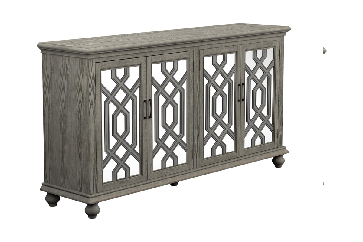 Melanie 4-Door Accent Cabinet Antique White