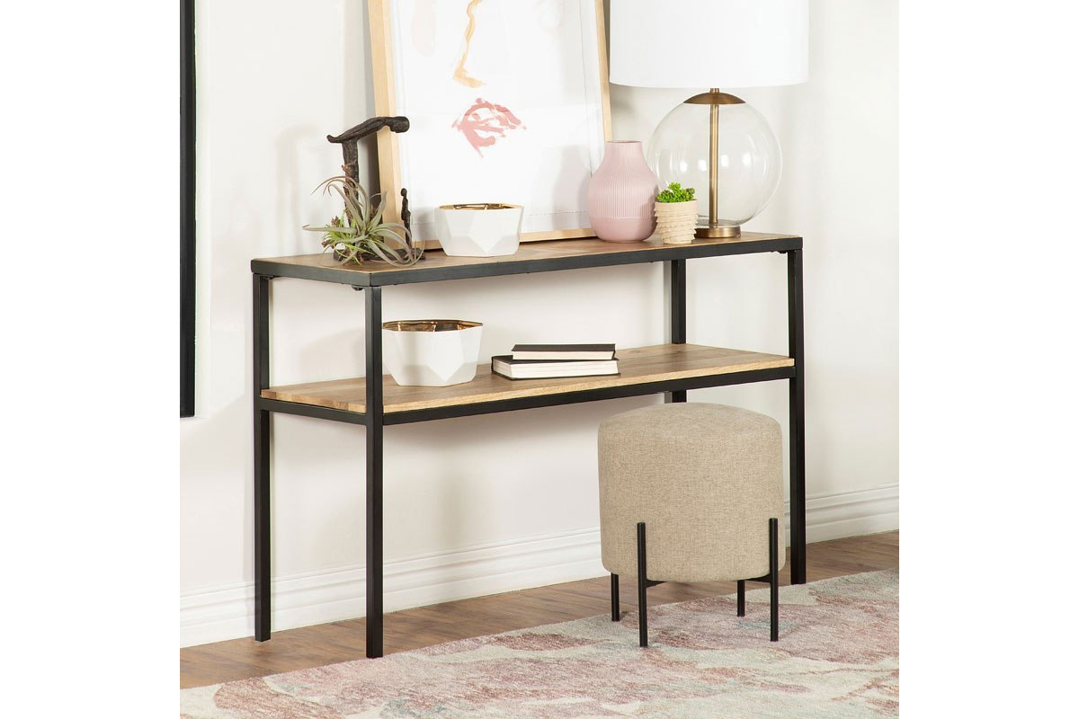 Quince Console Table With Open Shelf Natural