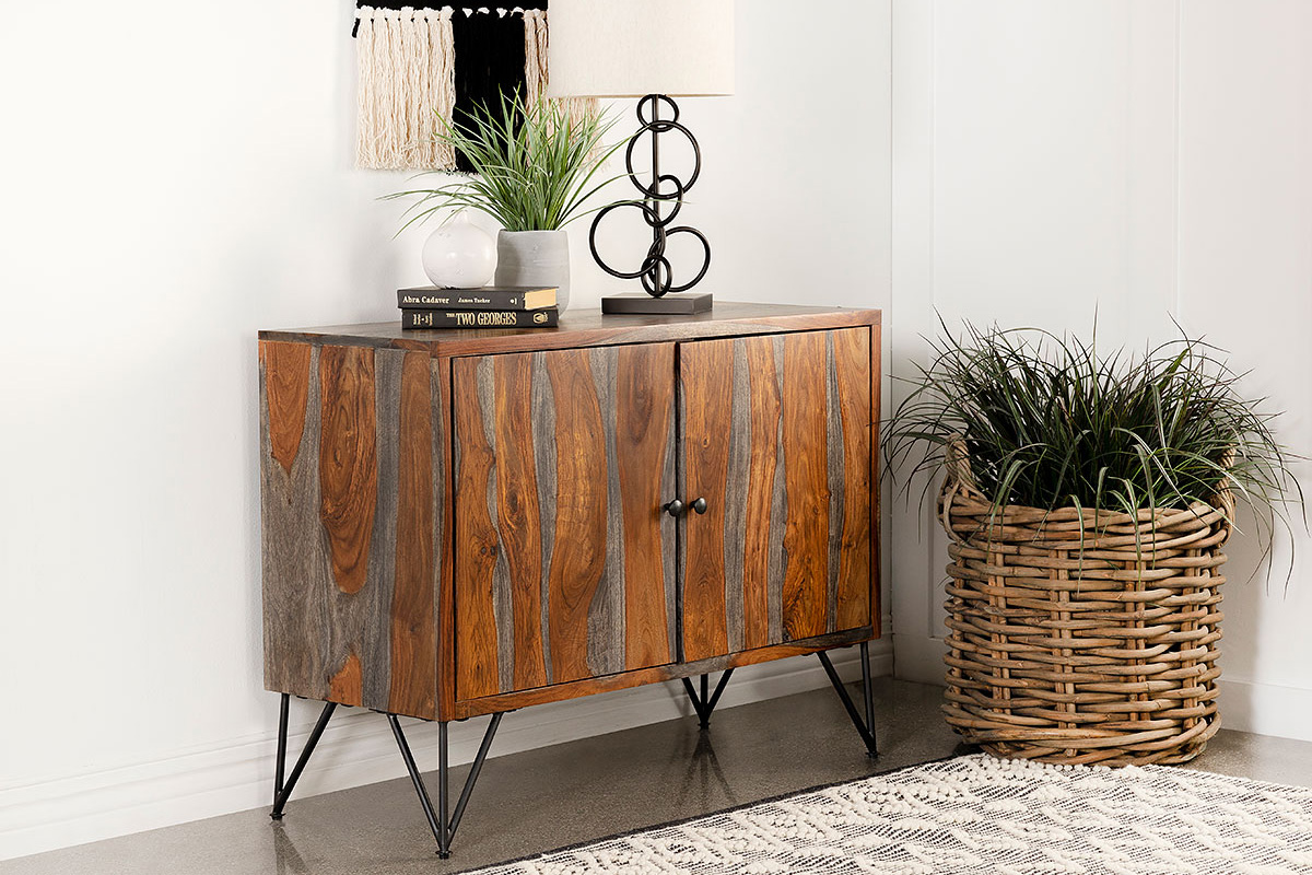 Macon 2-Door Accent Cabinet Sheesham Grey