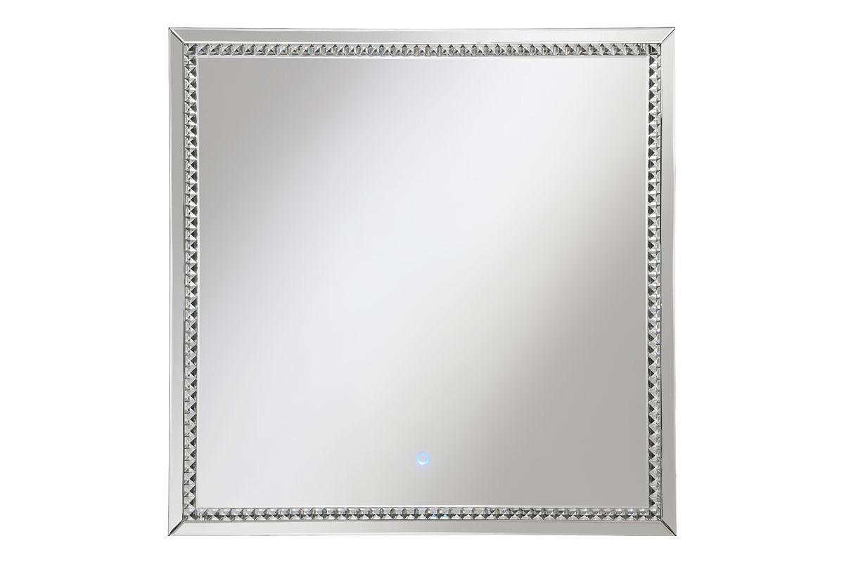 Noelle Square Wall Mirror With LED Lights