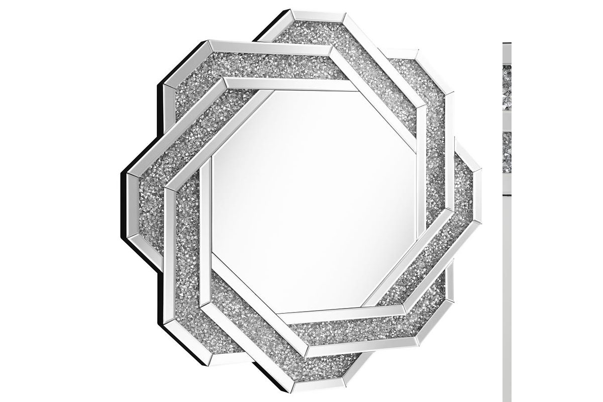 Mikayla Wall Mirror With Braided Frame Dark Crystal