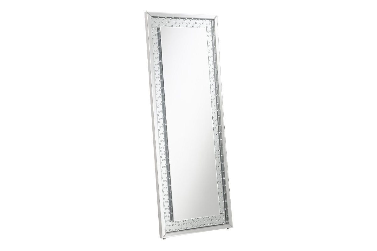 Yves Acrylic Crystal Inlay Floor Mirror