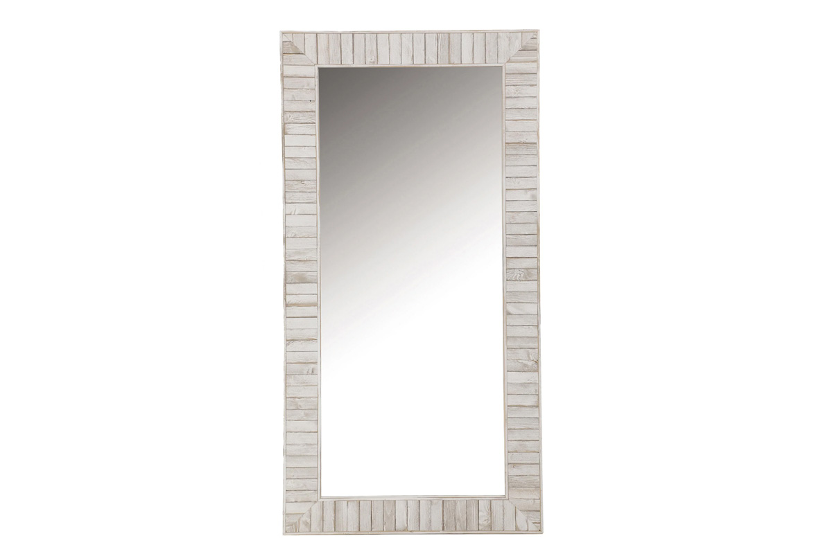 Pino Rectangular Wall Mirror White